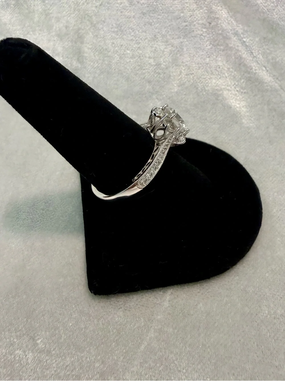 🌸JTV35 - Vanna K - White Round cut Rhodium Over Sterling Silver Ring💎🛍️